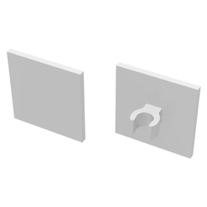 Verkeersbord 2x2 vierkant met clip White